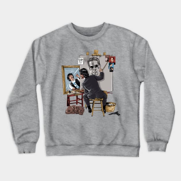 Keanu Triple Self Portrait Crewneck Sweatshirt by Zascanauta